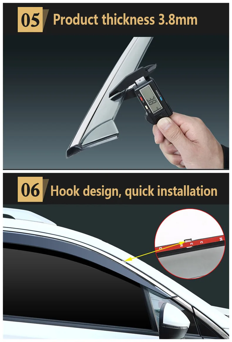 Только для Ssangyong korando rain shield decoration, уплотнительная прокладка Модифицированная со специальным дождевым щитом korando window rain brow