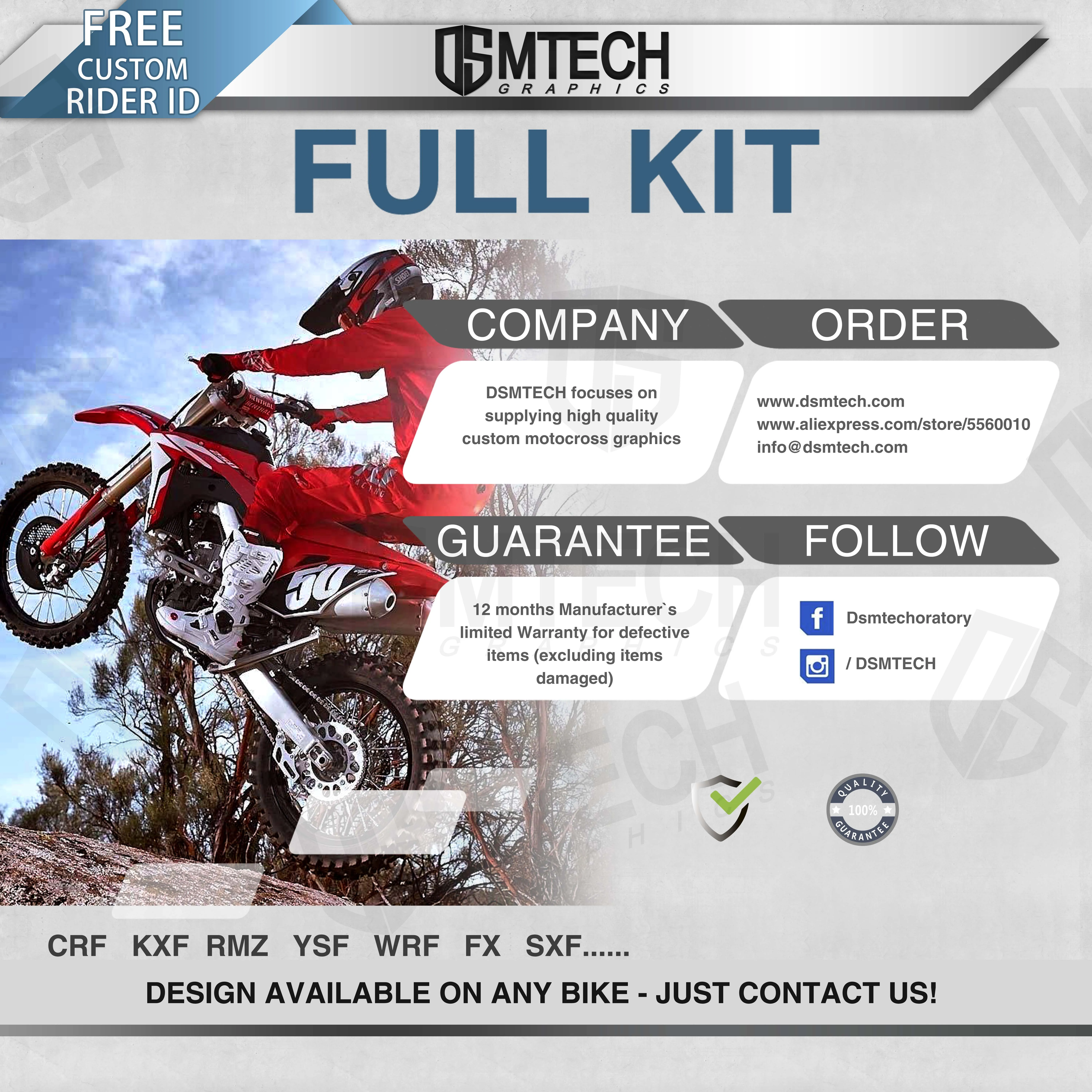 DSMTECH    ׷  Decals 3M   ƼĿ 2002-2003 2004 CRF450R 003