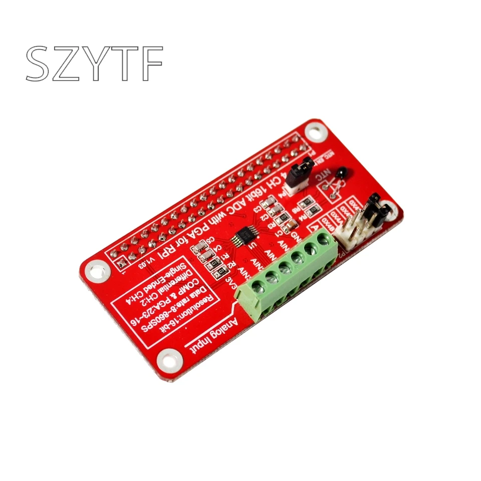 Модуль ADC 3 В ADS1115 для Raspberry Pi 3/2 / B + или zero I2C RPI аналогово цифровой