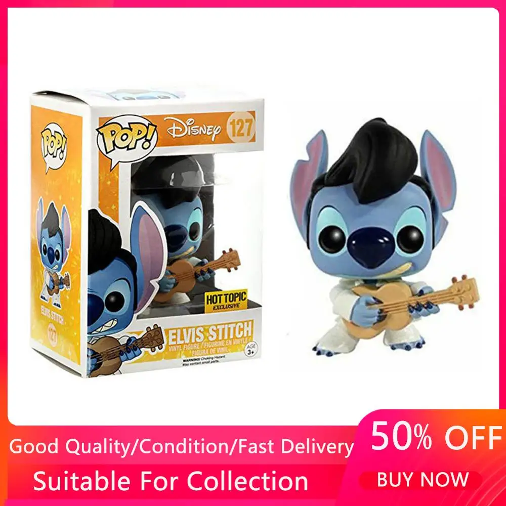 最高の割引 50 ディスカウント ファンコpopディズニーアニメ漫画liloエルヴィスステッチ 127ビニールアクションフィギュアコレクションモデルのおもちゃ子供のためのクリスマスギフト