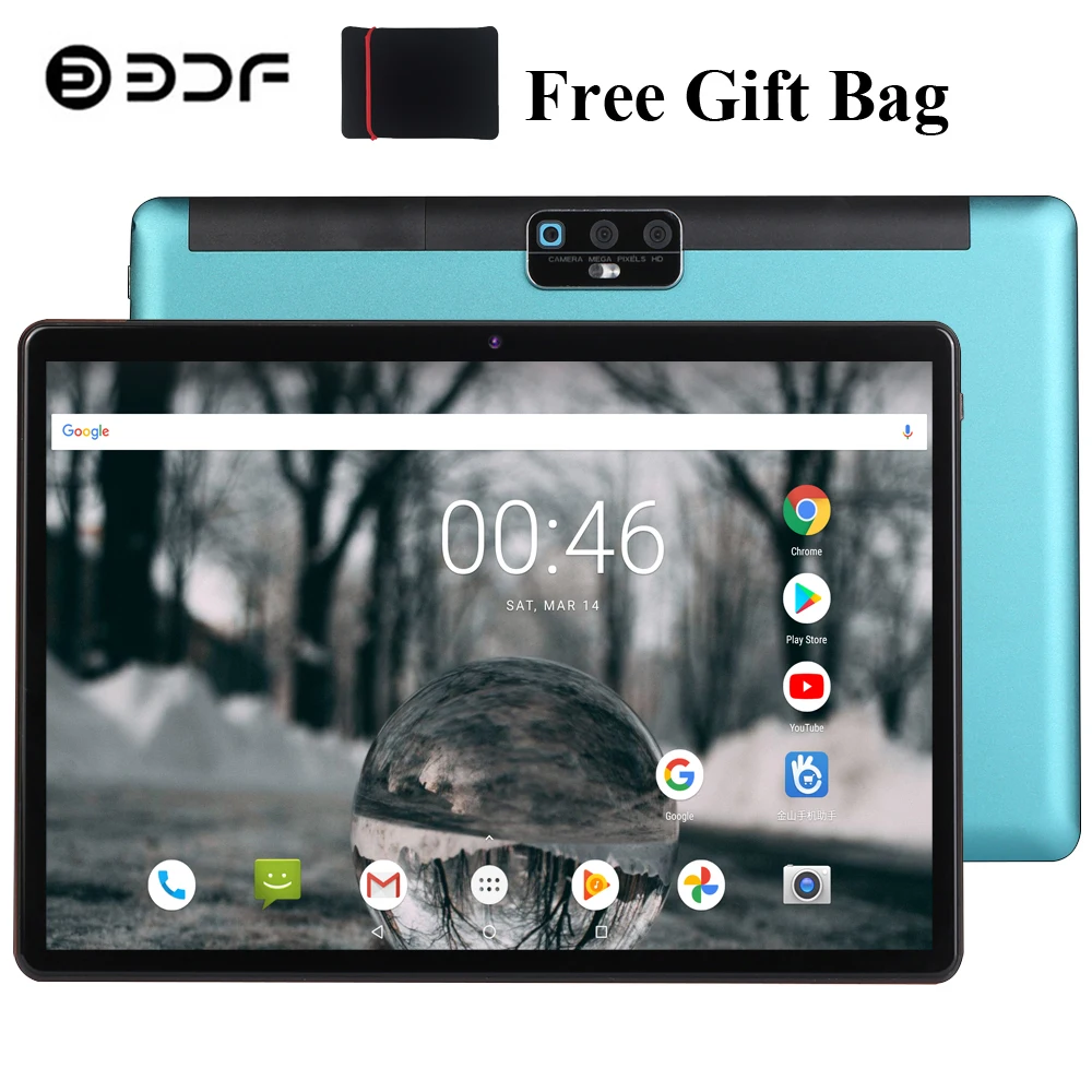 Tabletas con Android 2021, nuevo sistema de 10,1 pulgadas, llamadas telefónicas 3G/4G, 2GB/32GB, ocho núcleos, WiFi, Bluetooth, GPS, tableta de SIM Dual, PC y teclado, 9,0