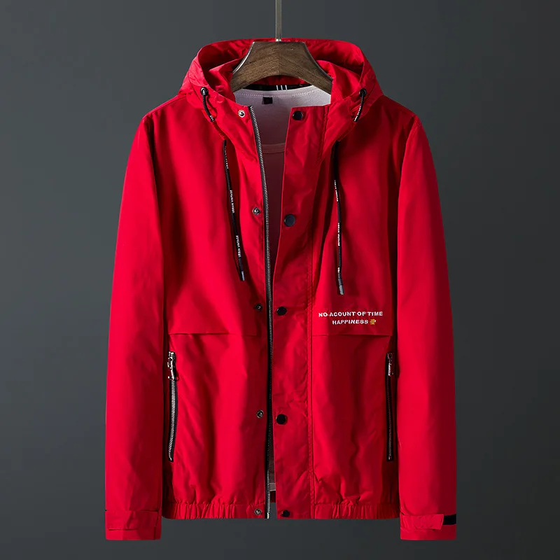 

8507-MEN'S Coat Autumn New Style Popular Versatile Handsome Baseball Clothes Korean-style Trend Tooling Jacket