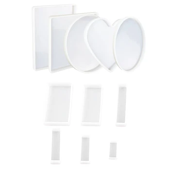 

2Set Large Resin Molds Shiny Epoxy Resin Molds Diy Silicone Molds for Casting Resin Mold, 1 Set 6 Style & 1 Set 5 Style