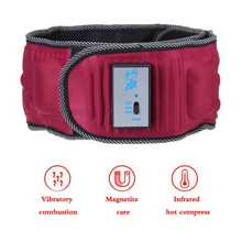 Электрический вибрирующий для похудения Пояс с функцией теплового массажа для всего тела Массажер для потери веса машина для сжигания жира