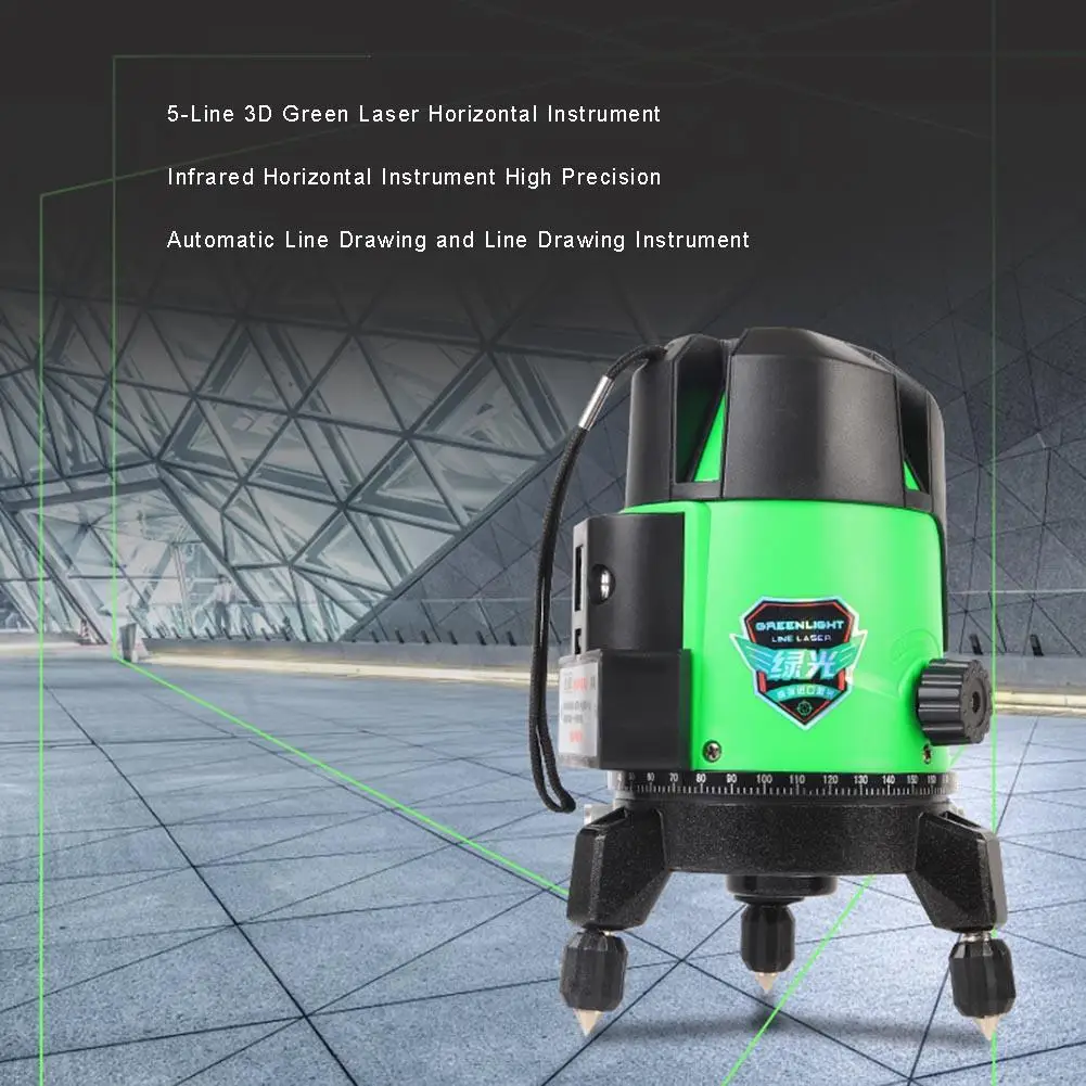 

High Precision Green Beam Laser Level Instrument Durable Meter Self-leveling Automatic Wiring Optical Measurement Instrument
