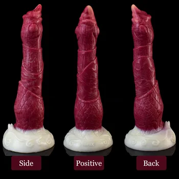 NNSX 2022 Animal Knot Dragon Dildo with Suction Cup for Woman Sexy Toys Multicolor Silicone Double HeadeAnal Plug Adult Games 18 2