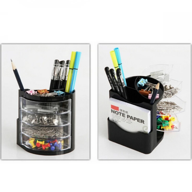Drop Ship Pen Pencil Holder Desktop Drawer Organizer Make Up Storage Box Office Staionery