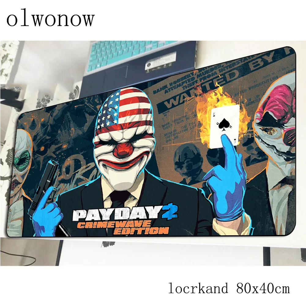 Коврик для мыши Payday 800x400x3 мм подарок для мальчика игровой коврик для геймера персональная игровая компьютерная настольная клавиатура со встроенной мышью игровые коврики