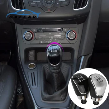 

Daefar Car 5 Speed Gear Shift Collars Head Knob for Ford Focus Kuga Fiesta S-max Car Manual Transmission Handle Cover Lever