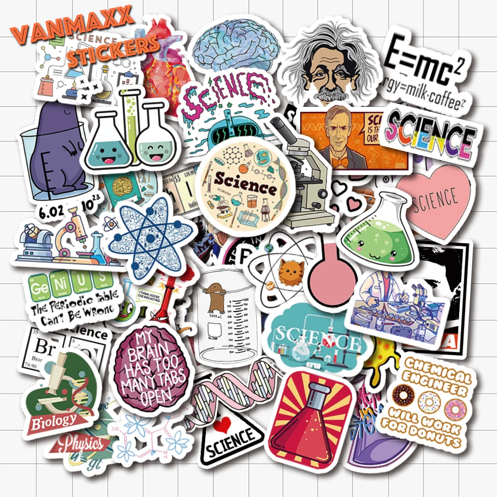 VANMAXX 50 PCS лабораторные элементы Новинка наклейки ПВХ наклейка для шлем ноутбука