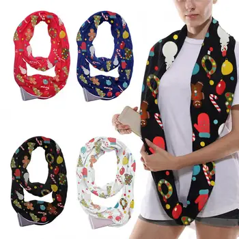 

Women Scarf Christmas Print Comfortable Warm Autumn Winter Shawl Neckerchief