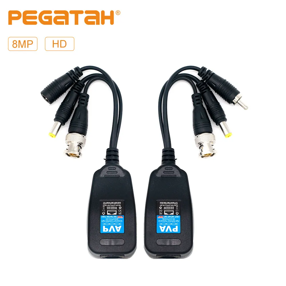 8 Мп HD BNC Video Power Balun Audio к RJ45 разъему CVI/TVI/AHD трансивер для системы