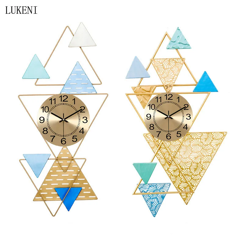 

Modern Furniture Simple Clock Lamp Luxury Creative Living Room Wall Clock Iron Mute Clock