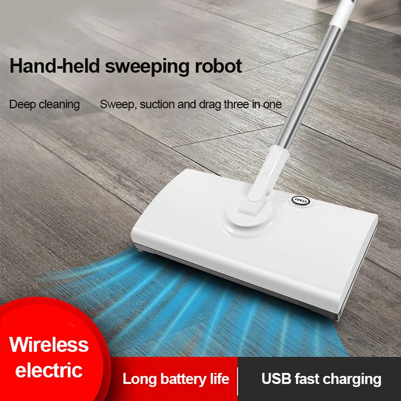 

3 in 1 Electric Mop Sweeping Robot Wireless USB Charging Mini Handheld Vacuum Cleaner 360 Degree Rotating Floor Cleaning Machine