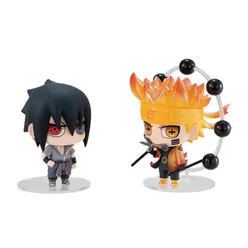 

2pcs/set Anime Naruto Uzumaki Uchiha Sasuke 10cm Cute Action Figure Model Toys
