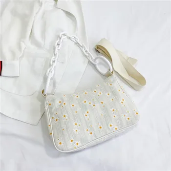 

Oxford Cloth Crossbody Bags for Women Small New Summer Elegant Female Shoulder Handbags Thick Chain Ladies' Travel Tote Bags Sac