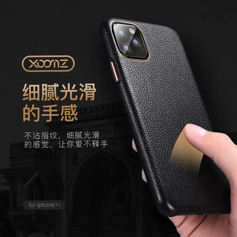 Чехол из воловьей кожи с натуральным лицевым покрытием для iPhone 11 Pro Max 5,8 6,1 6,5 Натуральная воловья задняя крышка металлическая кнопка винтажный бизнес