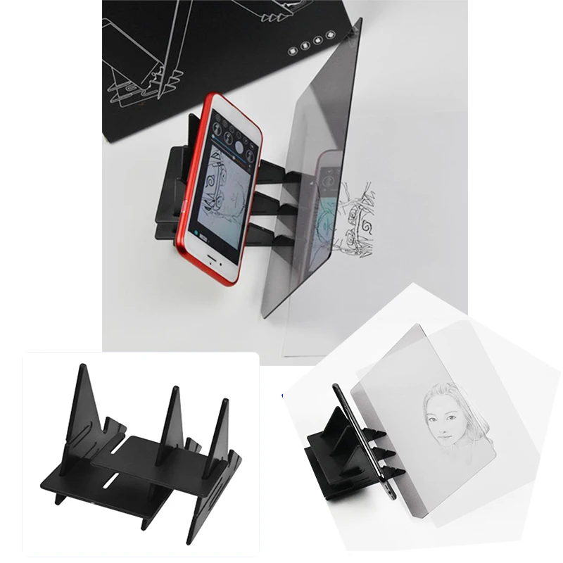 

20.2x13.5cm Optical Imaging Drawing Board Lens Sketch Specular Reflection Dimming Newest Bracket Develop Hand-eye Coordination