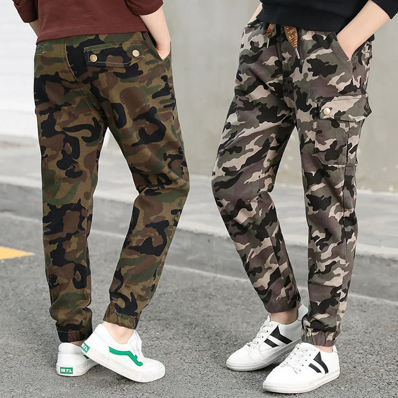 

Childrenswear BOY'S Bib Overall 2019 New Style Children Spring And Autumn Casual Trousers Big Boy Autumn Clothing Camouflage Pan