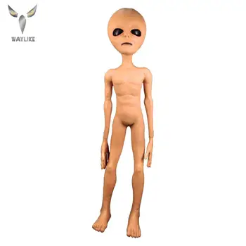 

Waylike Alien Latex Prop Lifesize UFO Roswell Martian Lil Mayo Area 51 Scary Prop For Halloween Party