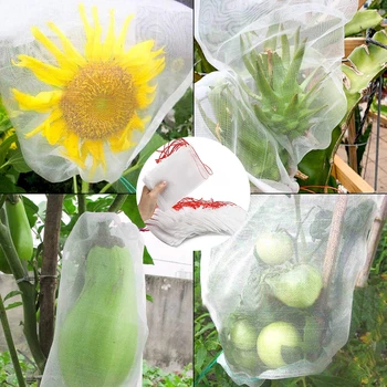 

50Pcs Grape Protection Bags Fabric For Fruit Vegetable Mesh Netting Barrier Bags Against From Birds