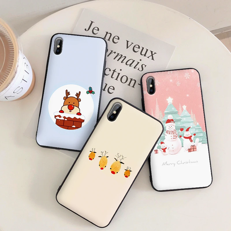 Чехол с оленем и пивом для iphone XR X XS Max 6 6S 7 8 Plus 11 11Pro Милая Силиконовая задняя крышка