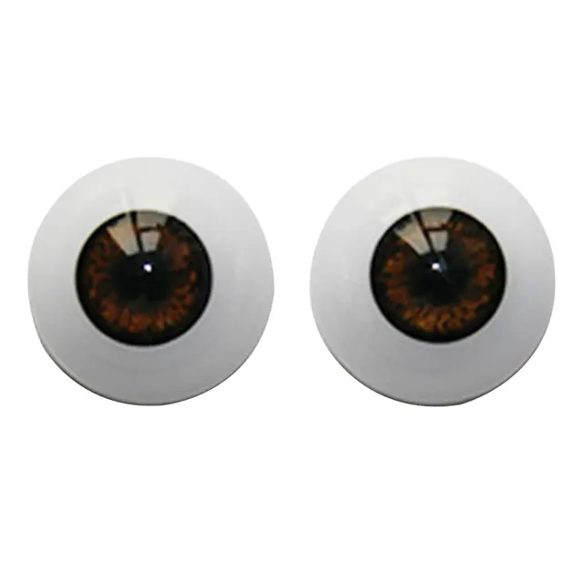 1pair 20mm 22mm 24mm Realistic Half Round Craft Accessories Acrylic DIY Eyeballs Reborn Doll Eyes BJD Mini Easy Use Simulation 3