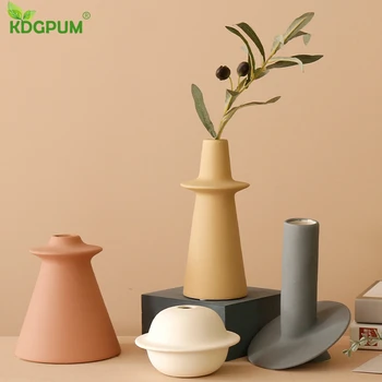 

Nordic Creative Conical Ceramic Flower Pot Simple Flower Arrangement Vase Decoration Living Gardening Home Decoration Supplies