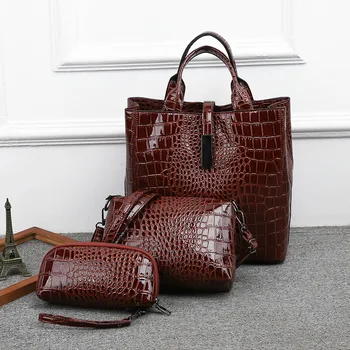 

2020 New Women's Bag New Mother and Child Bag Three-Piece Fashion Flow Shoulder Cross-Body Hand Bag