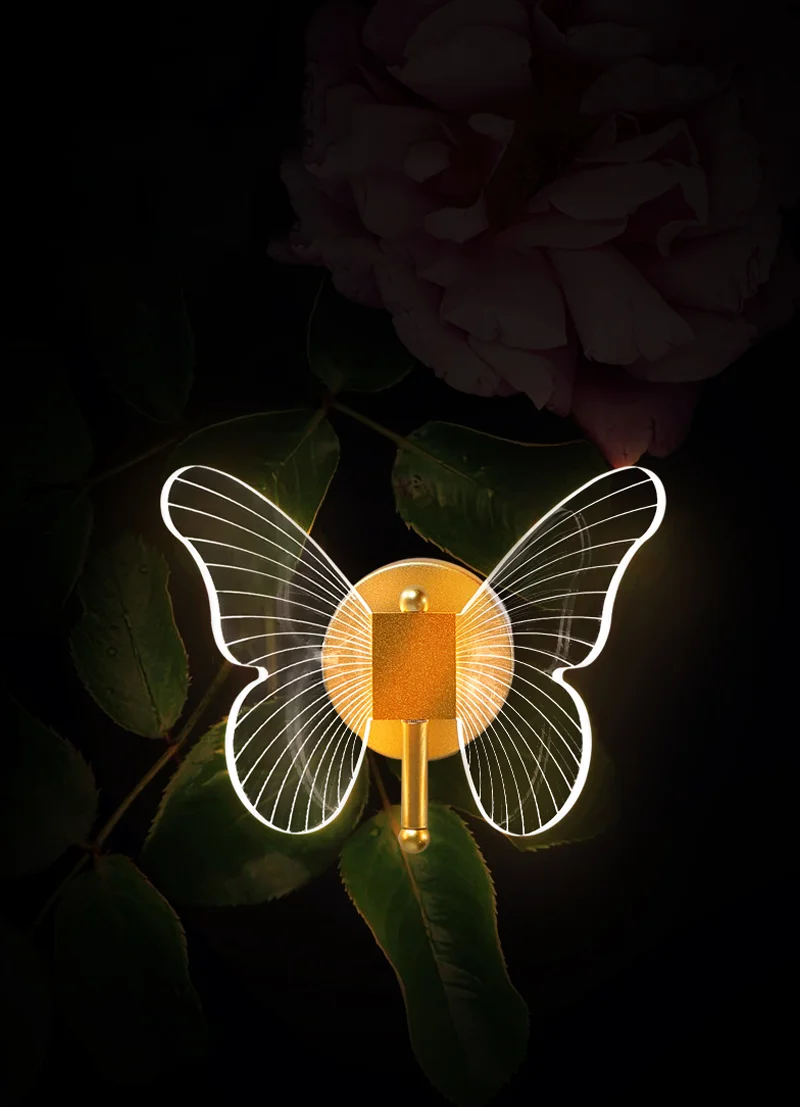 Butterfly LED Wall Lamp Bedside Wall Light Indoor Lighting For Home Bedroom Living Room Decoration Background Light Fixture wall light fixture