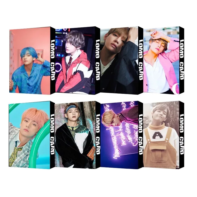 

30Pcs/set Kpop Bangtan boys V New MAP OF THE SOUL PERSONA BOY WITH LUV Lomo Cards Postcards Decor Self Made Picture Fan Gift