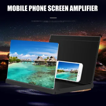 

12 Inch 3D Screen Magnifier Cell Phone Foldable Screen Enlarger Video Movie Amplifier Holder Stand NJ88