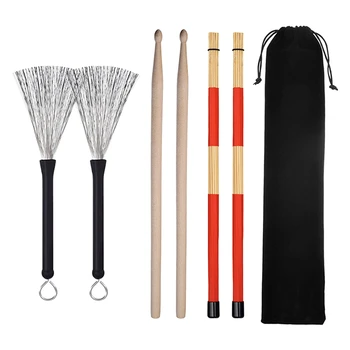 

Bracket Drum Jazz Drum Steel Drum Brush Wood Drum Brush Bundle 19 Bundles Red 5A Maple Drum Stick Velvet Receptacle Bag