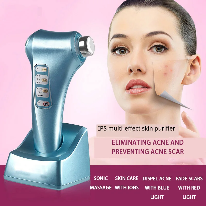  Facial massage Ion instrument ultrasonic LED red blue light facial machine multifunctional aestheti - 4000579189315