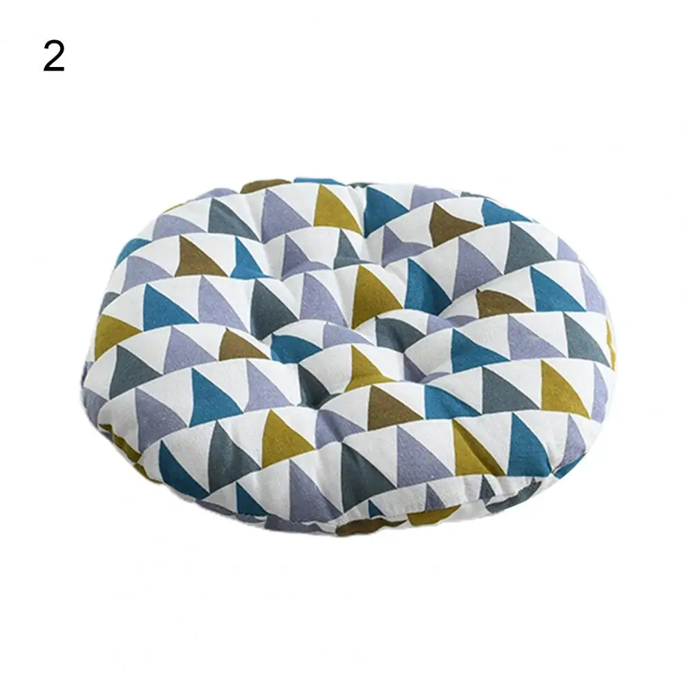 Nordic Style Printing Chair Cushion Cushion Round Cotton Flax Strong Flexibility Chair Cushion Pad Non-Slip Sofa Pillow 