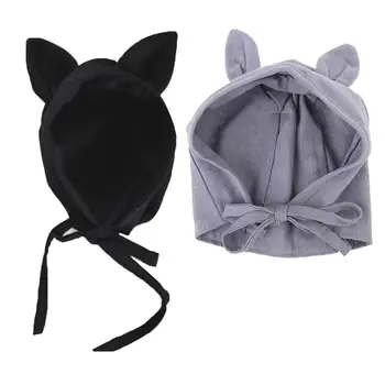 

New Children Hat Fashion Trend Boys and Girls Baby Solid Color Cotton Linen Cute Fox Ear Fisherman Hats