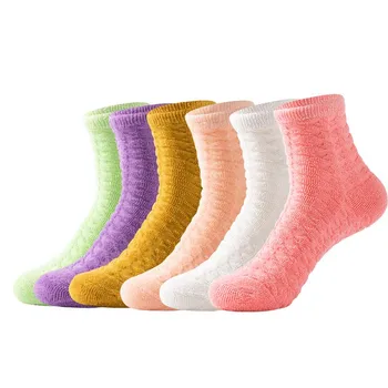 

Fuzzy Thicken Warmer Candy Color Solid Socks Japanese Comfortable Family Floor Socks Women Sokken Skarpetki Calcetines Mujer