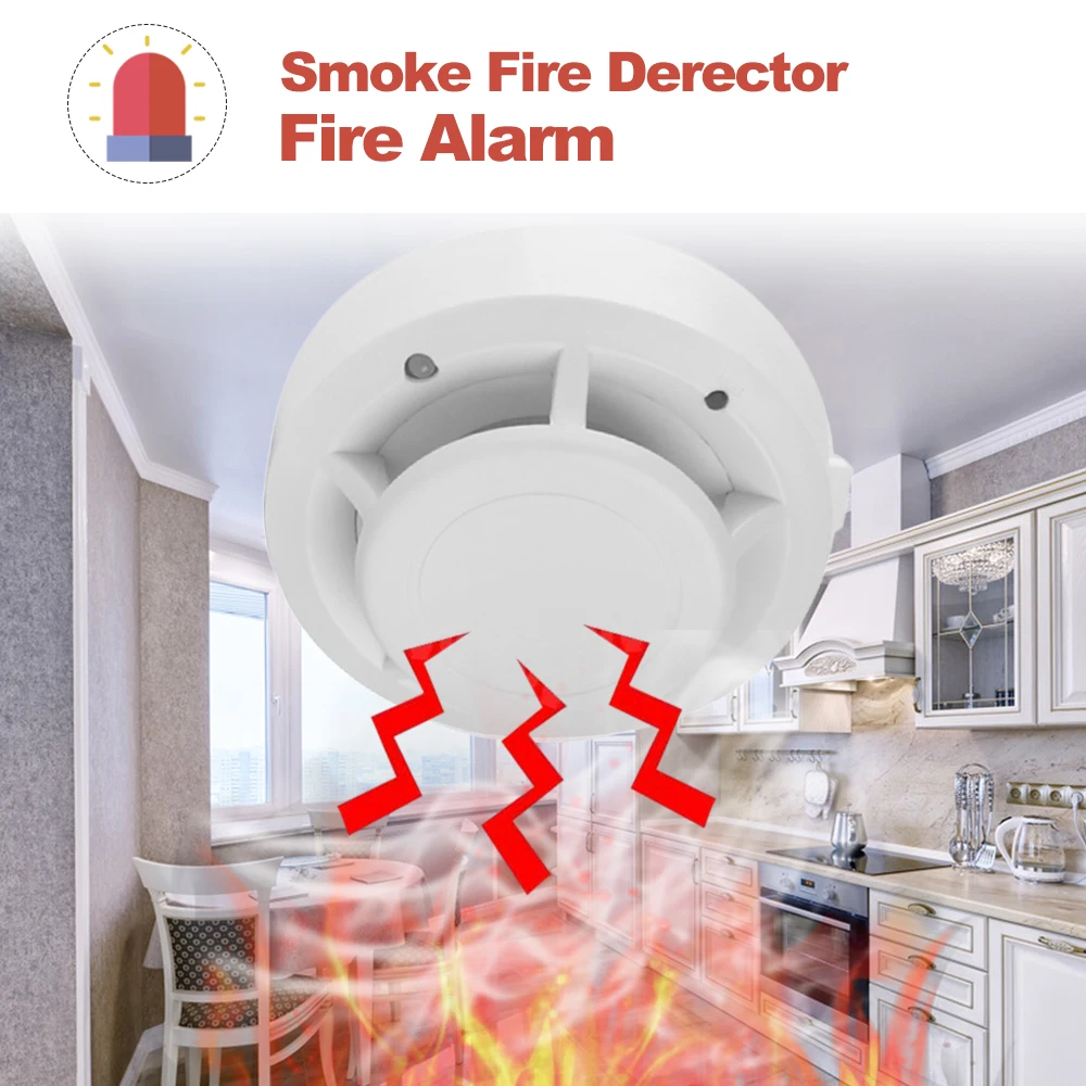 Детектор дыма фотоэлектрический датчик дыма домашняя система безопасности независимый Тип беспроводной датчик дыма пожарный датчик