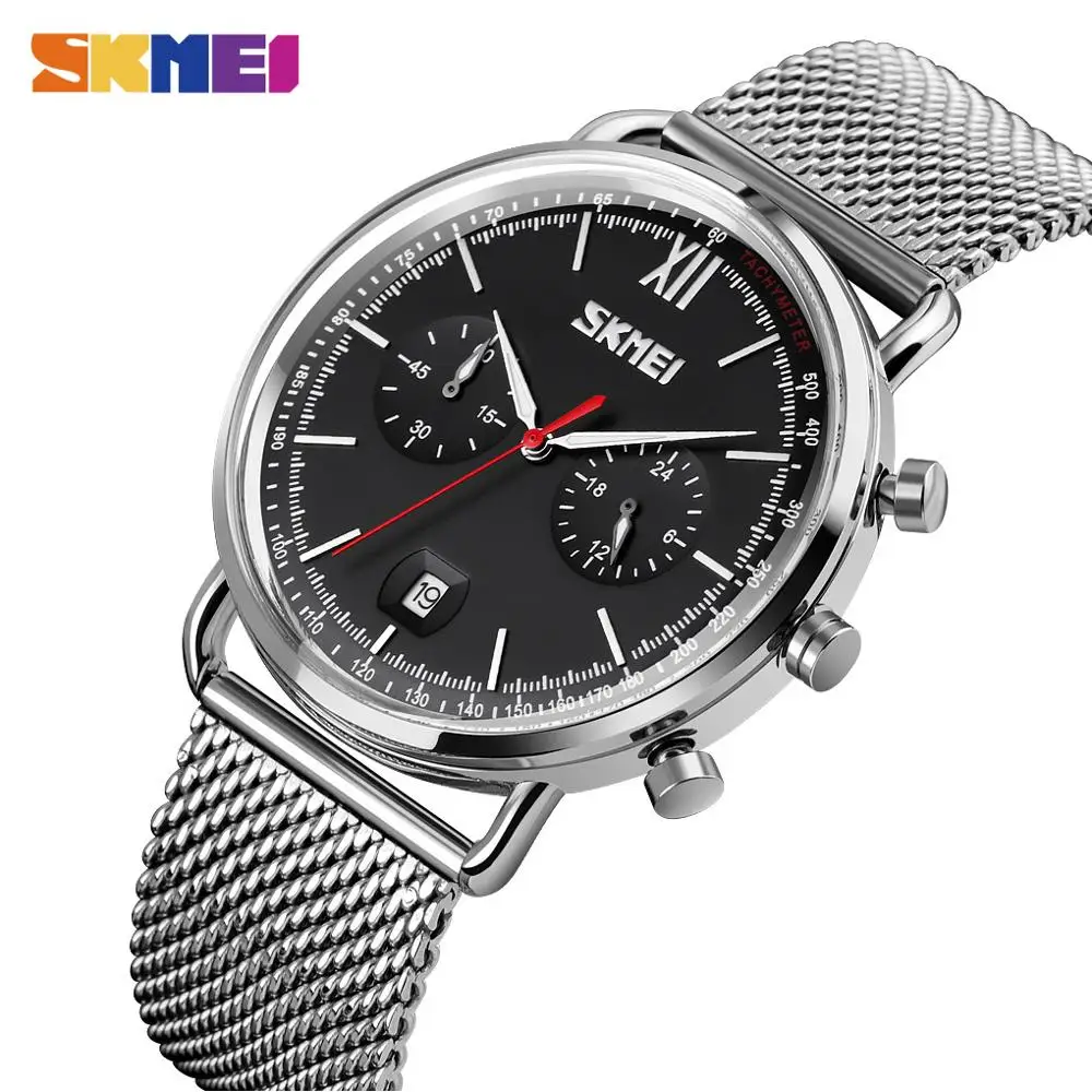 

SKMEI Simple Quartz Male Wrist Watch military Stopwatch Calendar Waterproof mens watches top brand luxury relojes hombre 9206