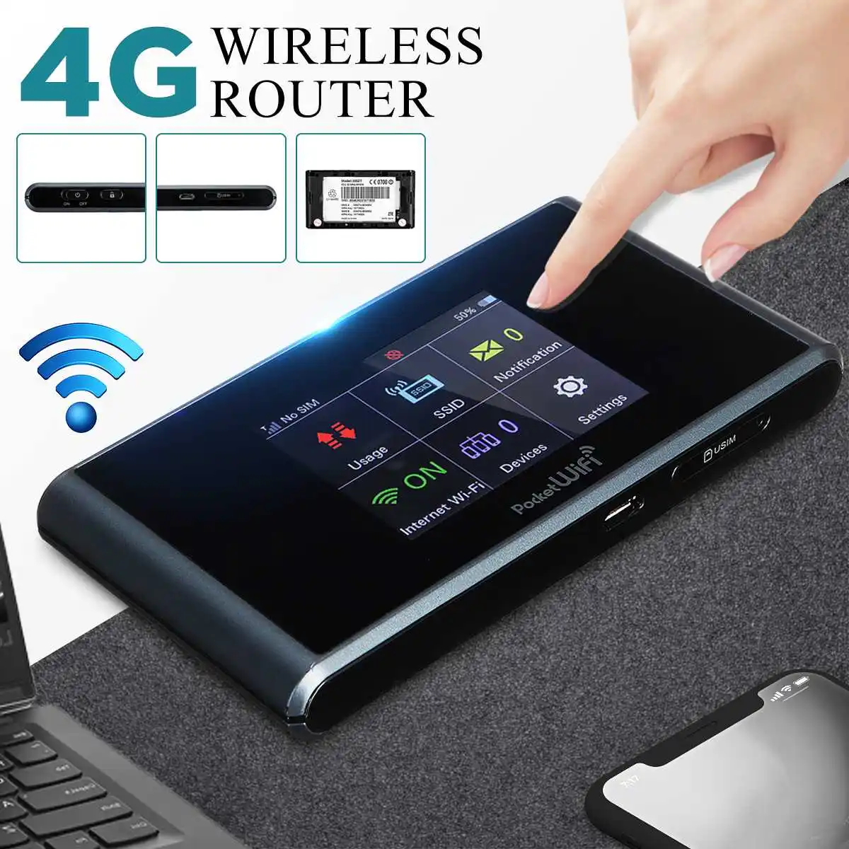 Портативный Lte 4g Wifi маршрутизатор точка доступа беспроводной маршрутизатор Поддержка sim-карты 150 Мбит/с модем для домашнего офиса