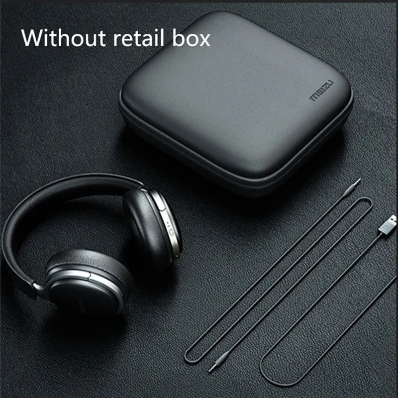 without retail box Meizu hd60 беспроводные наушники Bluetooth 5,0 type-c зарядка 40 мм CVC шумоподавление наушники сенсорные наушники Apt-X - Цвет: without retail box