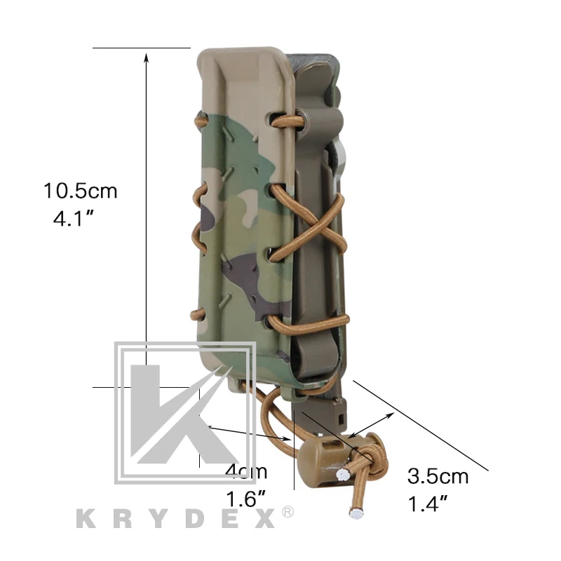 KRYDEX 9 мм Пистолет подсумок тактический MOLLE+ ремень петли маг держатель Fastmag Перевозчик для охоты стрельба страйкбол