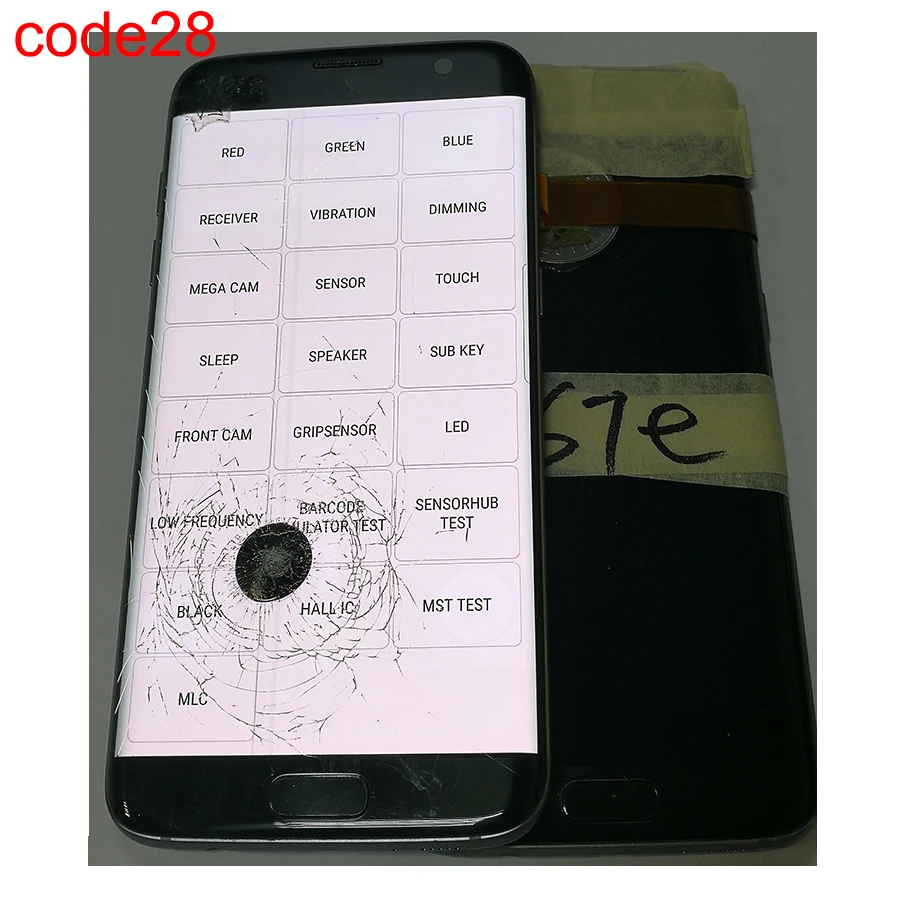 JPFix S7edge экран в сборе с рамкой сломанной изогнутой поверхности дисплей сенсорный экран