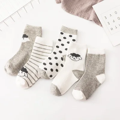 VIDMID Baby Girls Socks Spring Summer Cotton Newborn Baby Socks Baby clothes Kids Socks for 1-9 year Children Boys Socks 4122 01 - Цвет: as photo