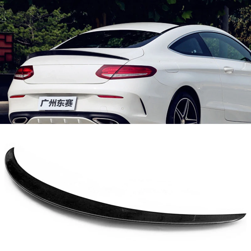 

For Mercedes-Benz W205 C205 C300 C350 Coupe Modified A Style Carbon Rear Trunk Luggage Compartment Spoiler Car Wing 2015~2016