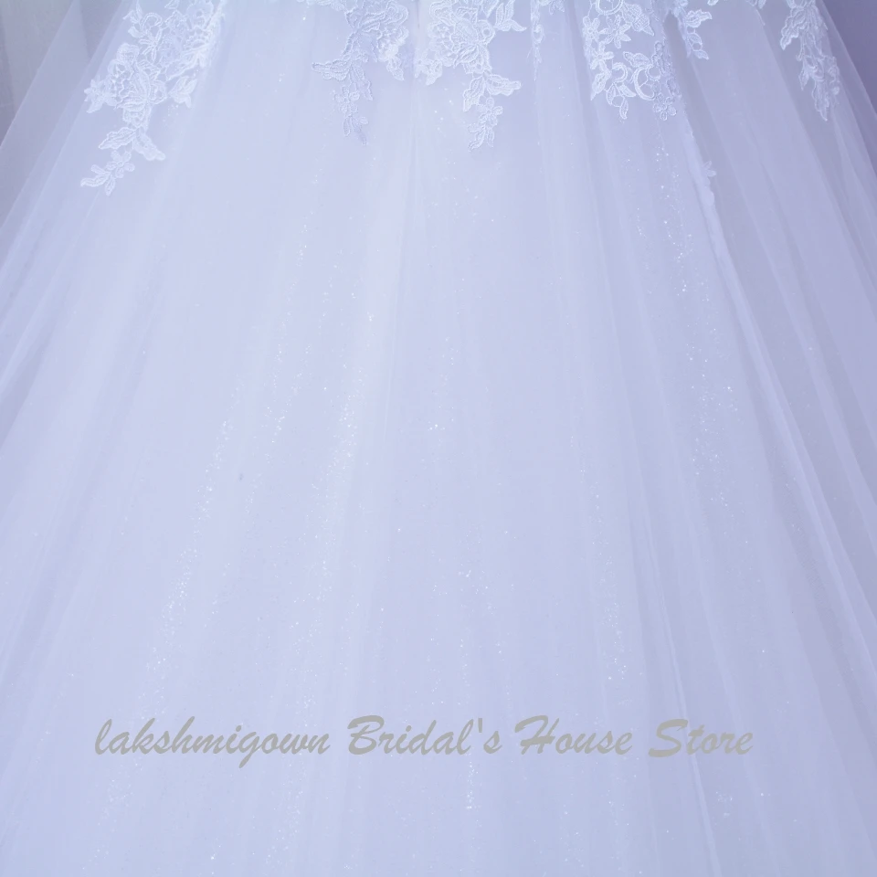 Lakshmigown, бальное платье, свадебные платья, реальное изображение, Африканский Белый Тюль, свадебное платье для свадьбы, вырез лодочкой, свадебные платья