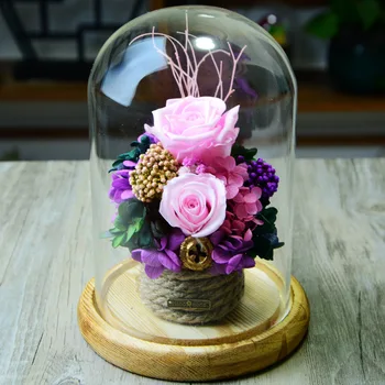 

Rose artificial rose glass flower fake flower silk flower birthday gift