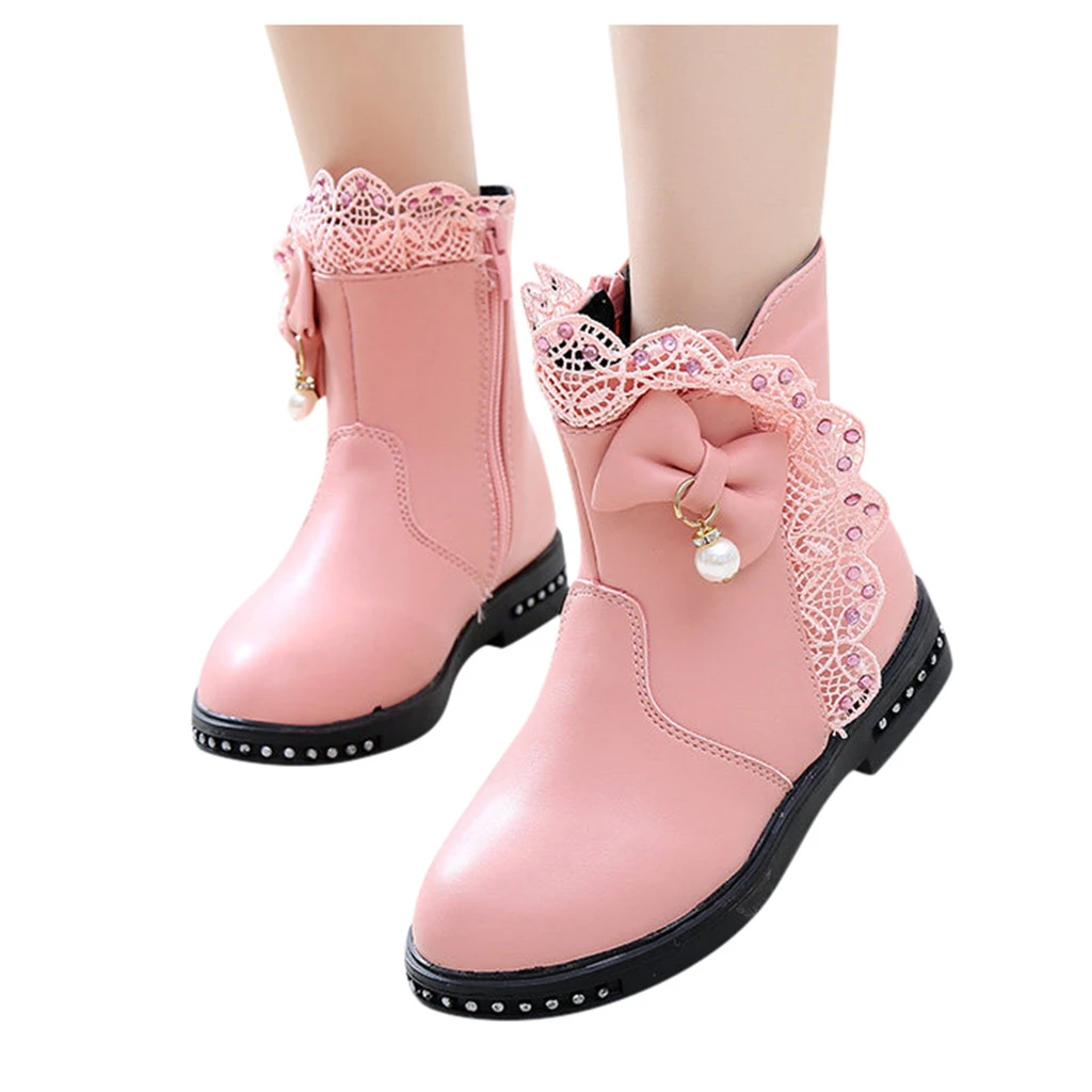 Botas para niños y niñas, Botas para niñas y bebés, Zapatos con nudo de Botas de cuero a la moda, Botas Zapatos, Sapatos 2019|Botas| - AliExpress