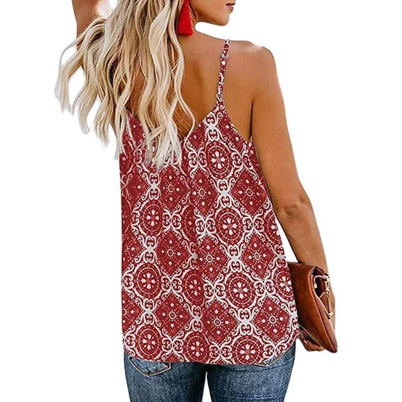 ENXI Women Pregnant Print Vest Nursing Baby For Maternity Sleeveless Blouse Nice And Cool