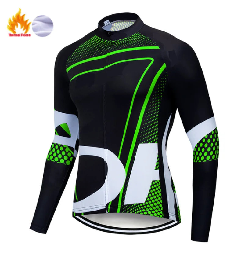 Fleece long sleeve ORBEE зимняя теплая шерстяная футболка с длинными рукавами для велоспорта, мужской комплект одежды, одежда для велоспорта, одежда для велоспорта - Цвет: Fleece long sleeve